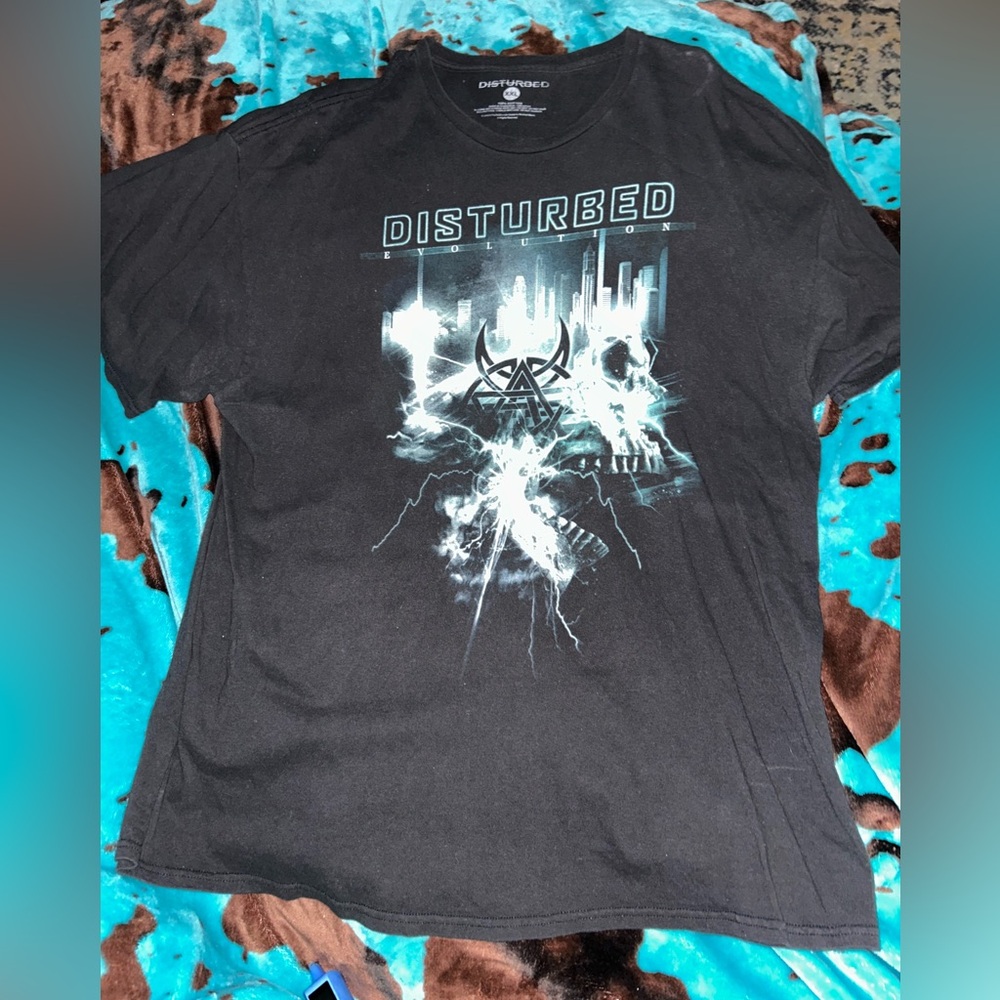 Size XXL Black Disturbed concert tour Tee 2019